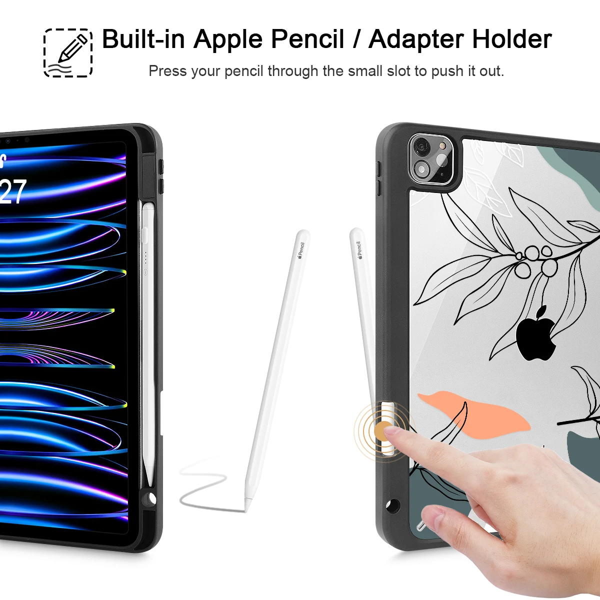 Shockproof Cover Clear Transparent Back Shell for iPad Pro 12.9 inch M2 6th Generation 2022 Pro 11 10th 2022 10.9inch ipad case