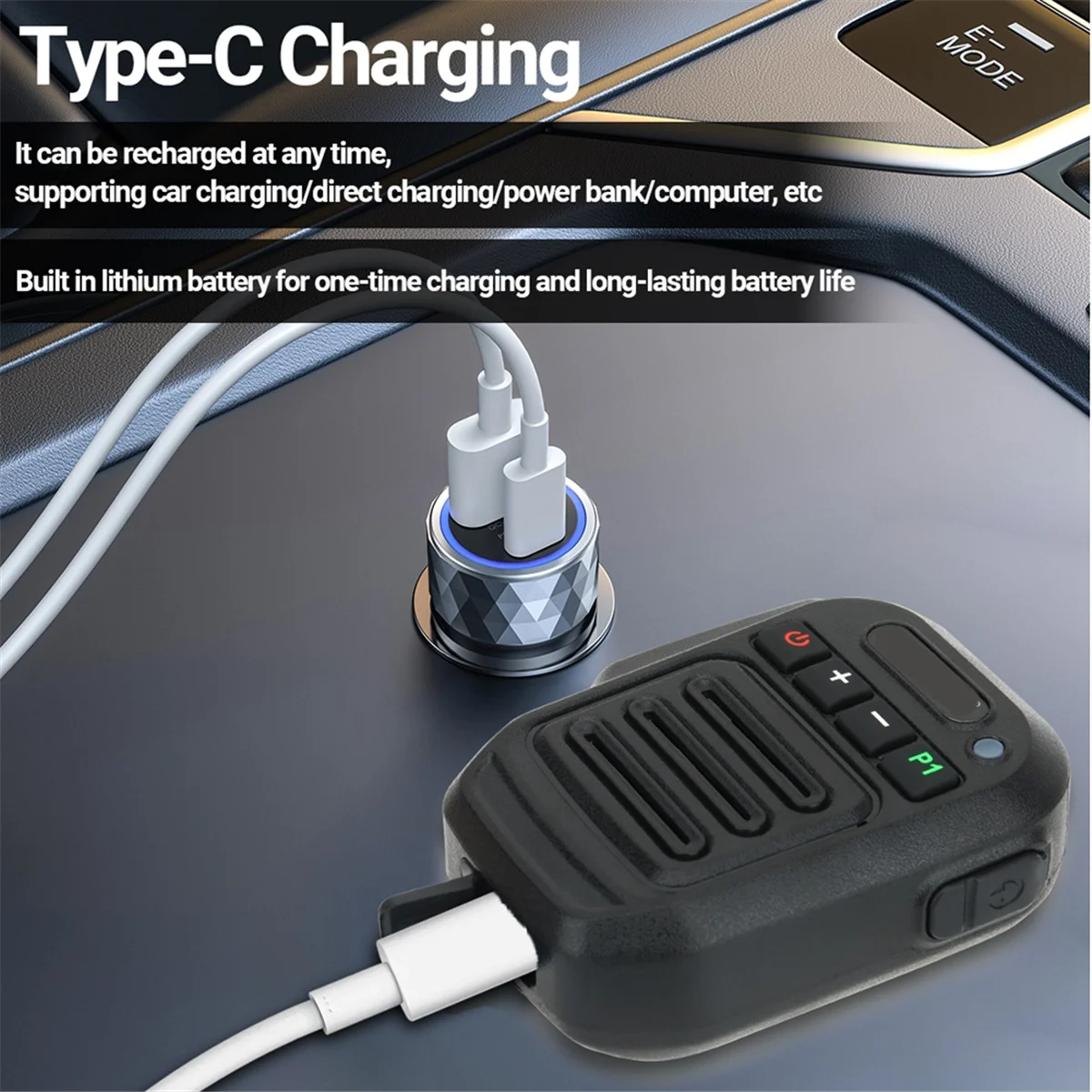 Micrófono inalámbrico Bluetooth altavoz de mano micrófono tipo C para Baofeng UV-5R 5RH Quansheng UV-K5 K6 accesorios de Radioaficionado