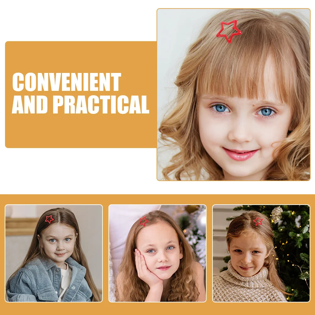 

40Pcs Star Hair Clips Small Metal Barrettes for Women Teens Stylish Hair Accessories Party Wedding Daily Use