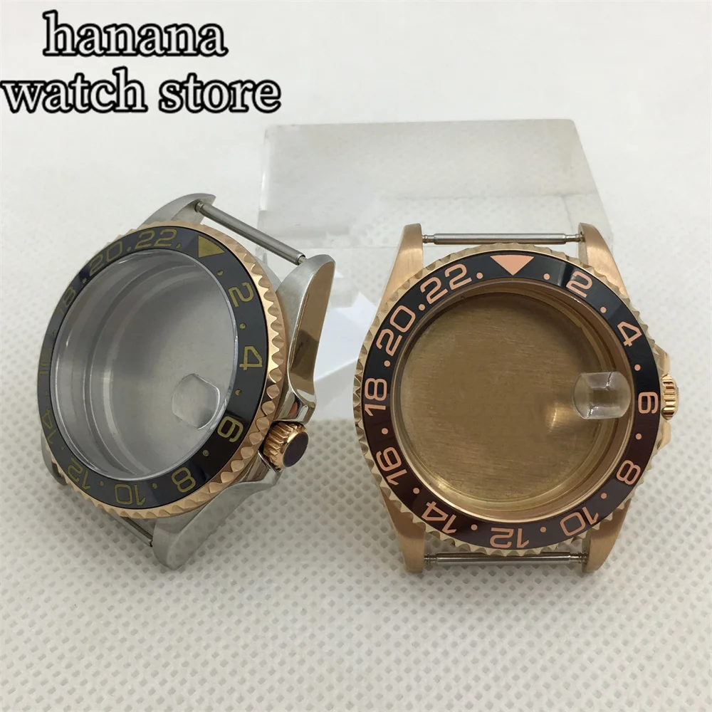 36mm 38mm Silver Black Rose gold stainless steel case Sapphire glass ceramic bezel for NH34 NH35 NH36 PT5000 ETA2824 movement