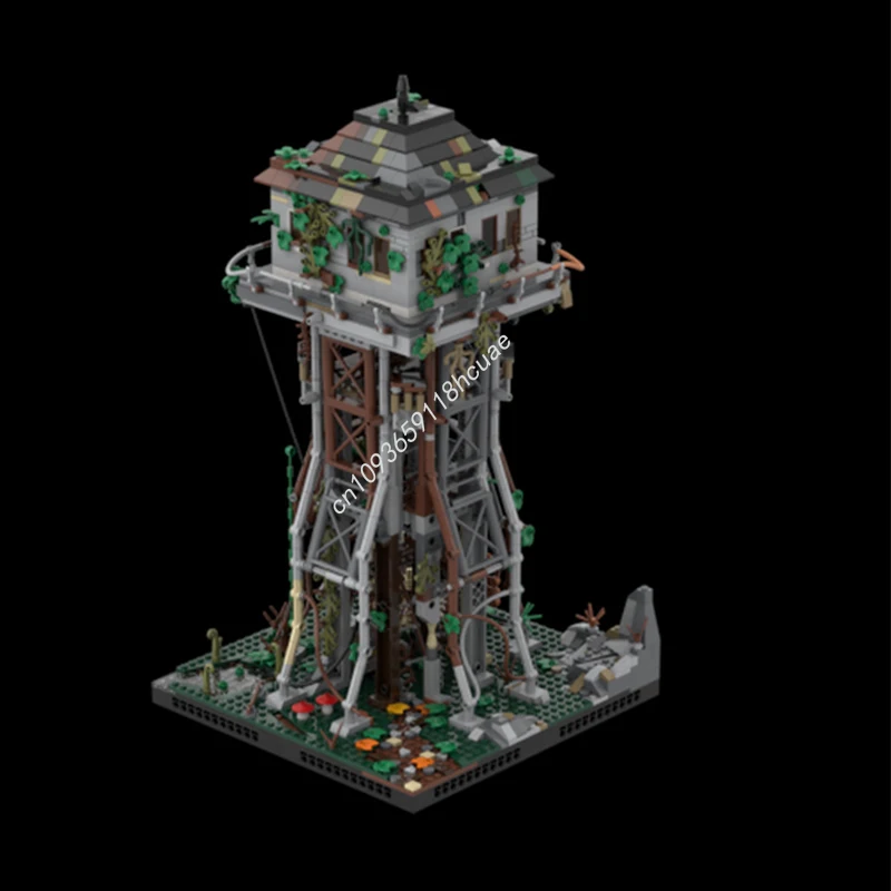 2158 stücke MOC Verlassene Wachturm Halloween Modell Bausteine Geburtstag Bildung Architektur Spielzeug Ziegel Weihnachten geschenke