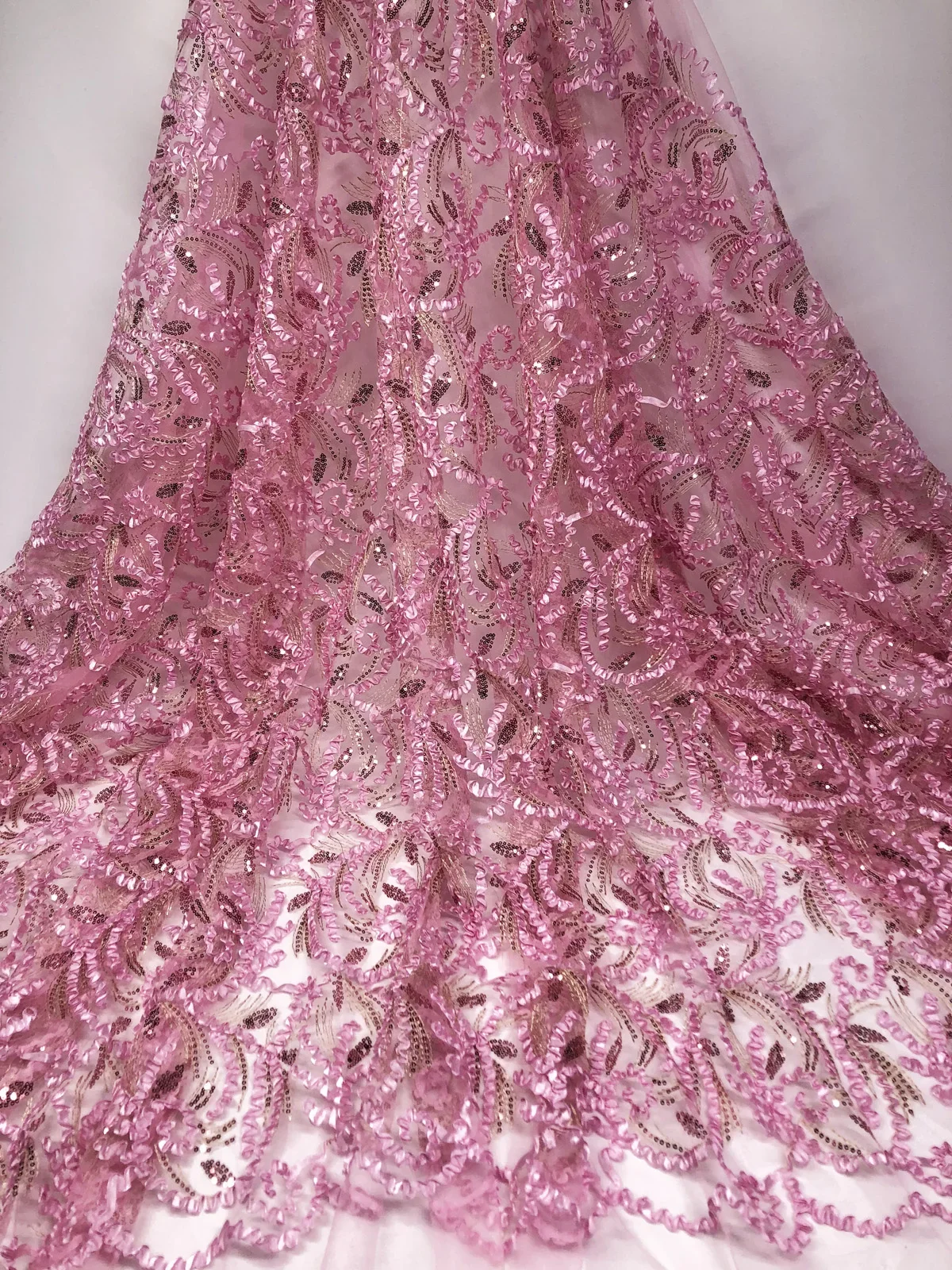 

2021 Latest French Laces Fabrics High Quality Tulle African Laces Fabric for Wedding Nigerian Tulle Lace Material ALC-ZJ013