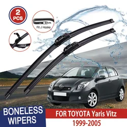 For Toyota Yaris Vitz MK1 MK2 1999-2005 Car Windshield Wiper U-type Soft Rubber Frameless Bracketless HD Car Wipers 21