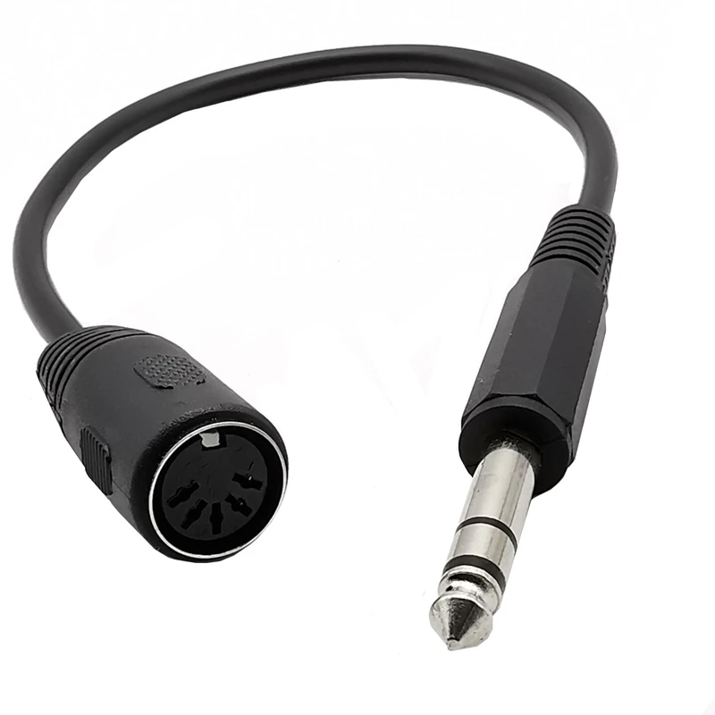 0.2m  90 Degree Right MIDI Din 5-pin 5PIN Male To Monoprice 6.35mm Female TRSE Electric Piano Audio Mixer Stereo Audio Cable