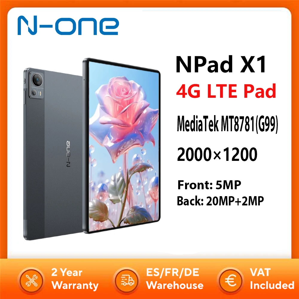كمبيوتر لوحي N-one NPad X1 8GB128GB MTK G99 8-Cores شحن سريع 8600mAh Android 13 10.95 بوصة 2000*1200 FHD IPS 4G LTE Pad Tablet