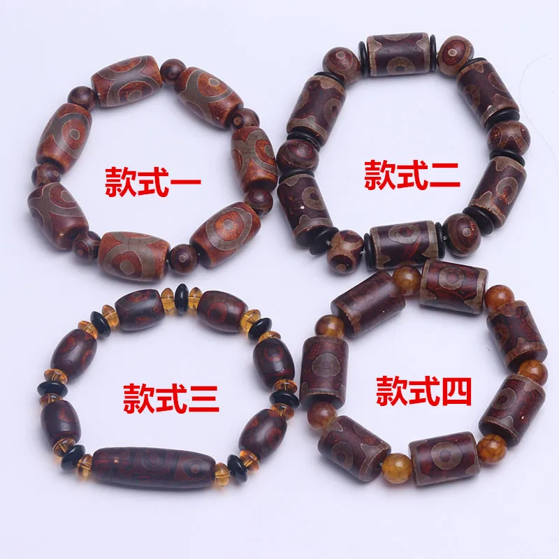 Factory Direct Sales Old AgateBeads Frosted Men's and Women's Jade Jadeware Bracelet Ethnic Style