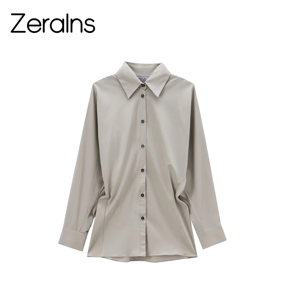 DEEABAE style européen et américain hiver nouveaux vêtements pour femmes design sens tempérament polyvalent chemise en coton à manches longues