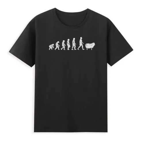 

Футболка Evolution of Sheep с забавным рисунком, футболка с рисунком для мужчин и женщин