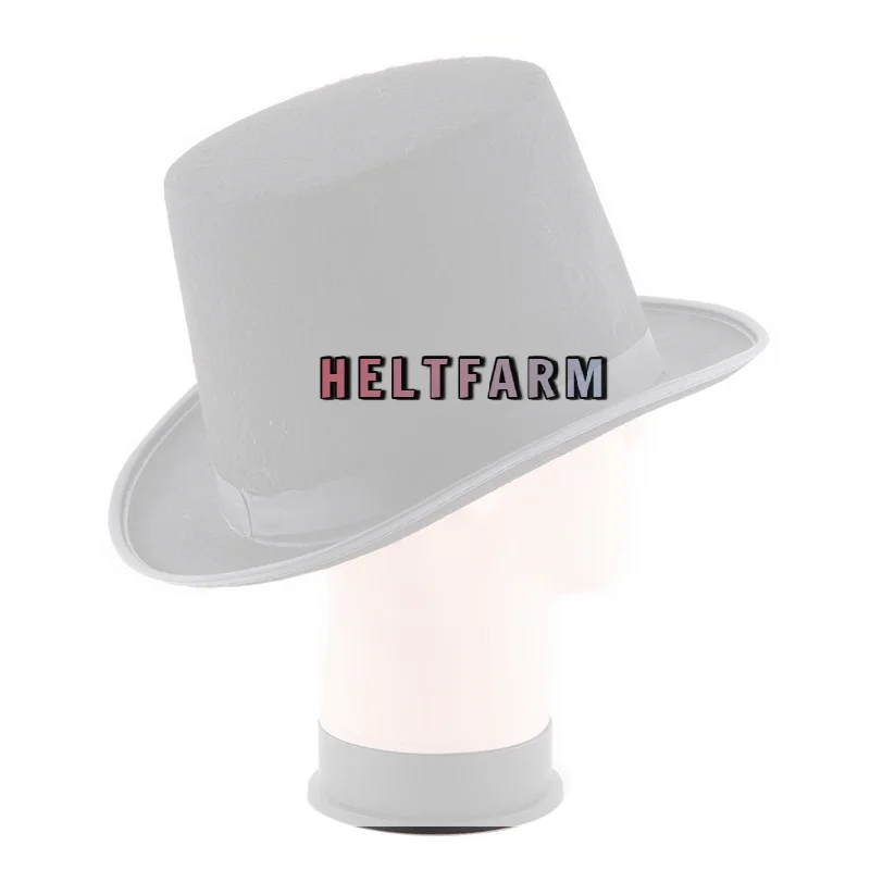 /HTF/Mad Hatter Hat Halloween Party Costume Felt Magician Hat Cap Cylinder Hat For Women Men Gentleman