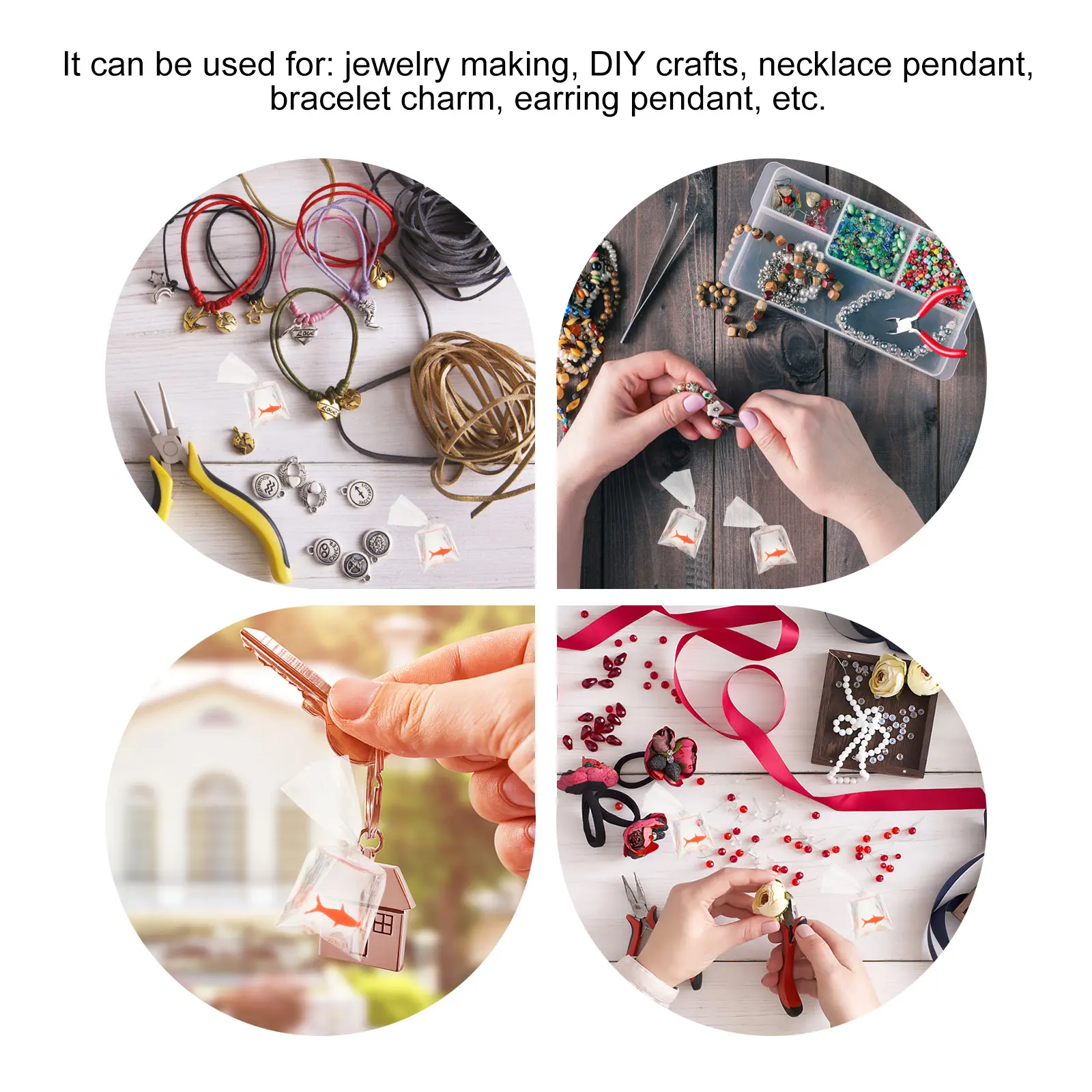 

10pcs Goldfish Water Bag Charms Transparent Resin Fish Jewelry Pendant Lightweight Durable Diy Decorative Accessories Birthday