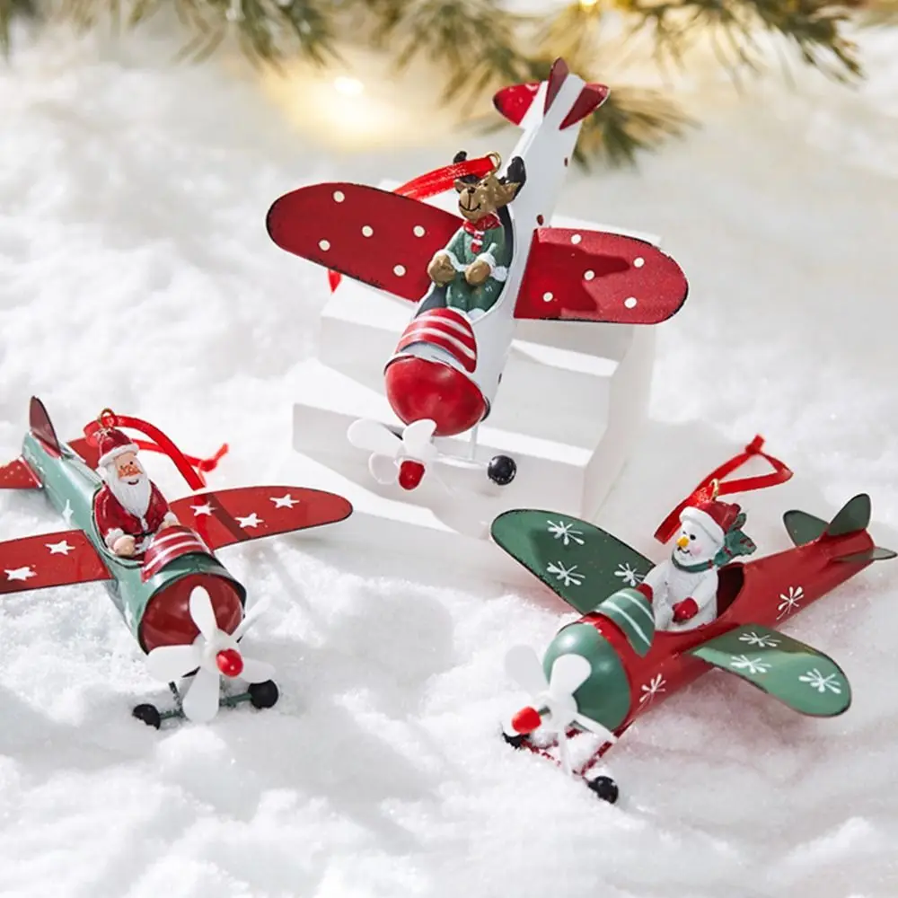 Christmas Wrought Decorations Small Mailbox Santa Claus Reindeer Pendant Holiday Ornaments Xmas Ornament Pendant Mailbox Pendant