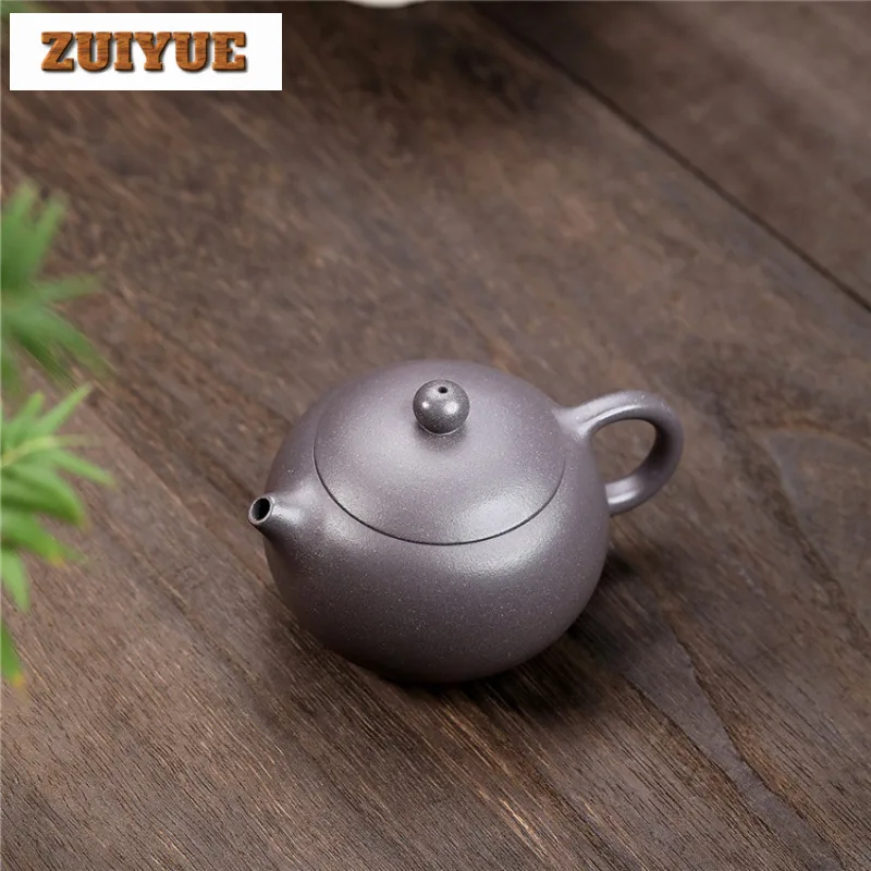 250ml Classic Yixing Purple Clay Teapots Handmade Xishi Pot Raw Ore Azure Mud Kettle With Filter Zisha Teaset Tea Items Supplies