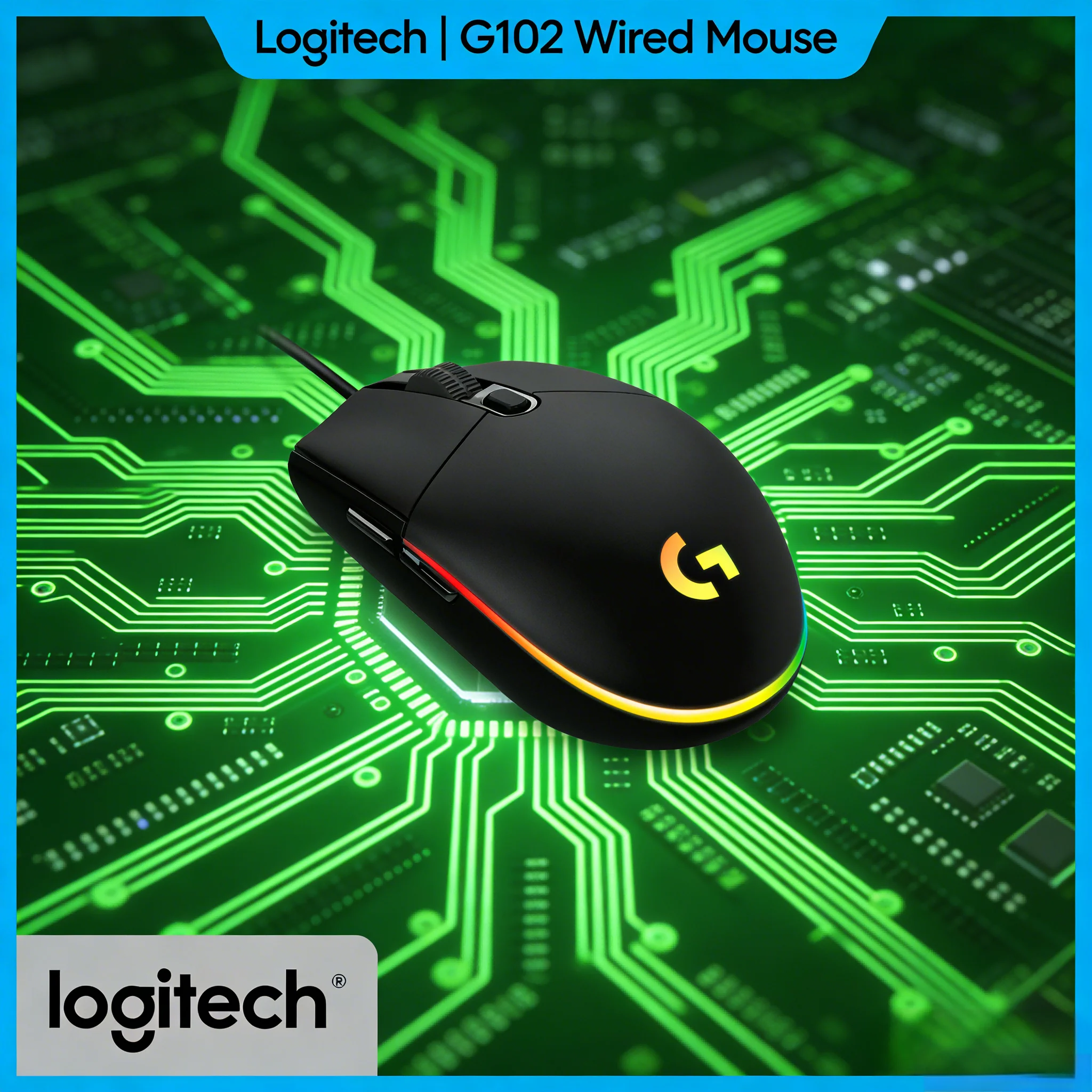 

Logitech G102 Entry-Level Esports Wired Mouse Lightweight Design RGB Backlit