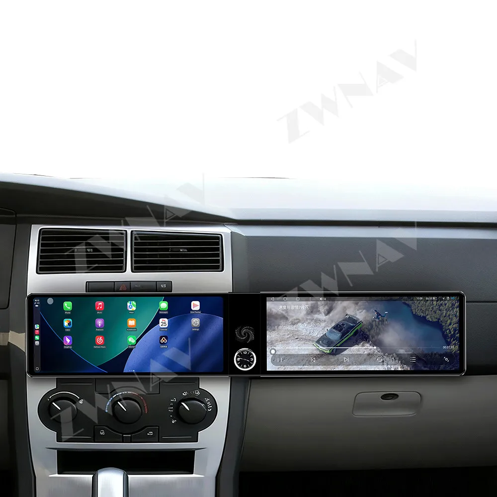 Dual 12.3” For Dodge Charger/Magnum 2004-2007 Android 13.0 GPS navigation carplay multimedia player radio wireless head unit