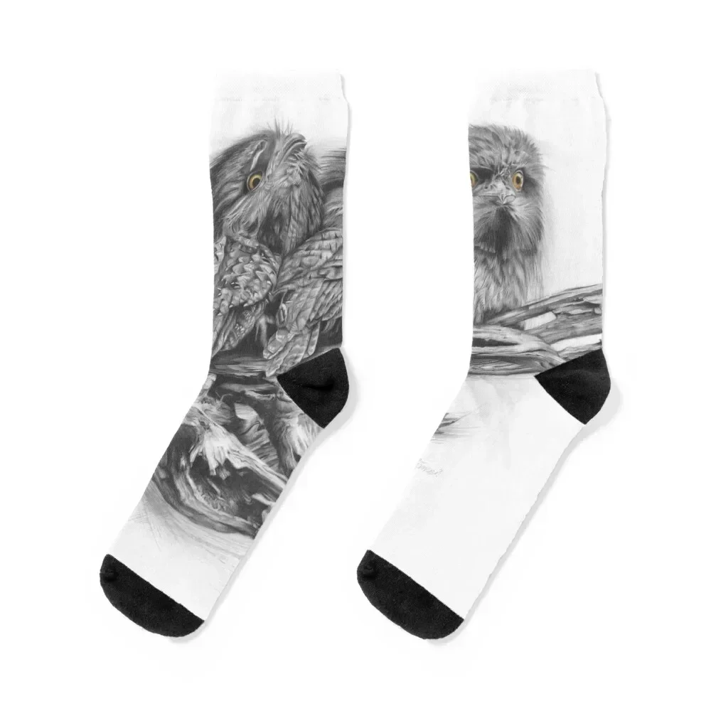

Tawny Frogmouth Trio Socks essential professional running fashionable Socks Women Men's