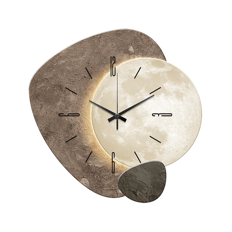 LED Light Luxury Wall Clock High End Feeling Living Room New Restaurant Decoration Creative Clock Hanging On The Wall