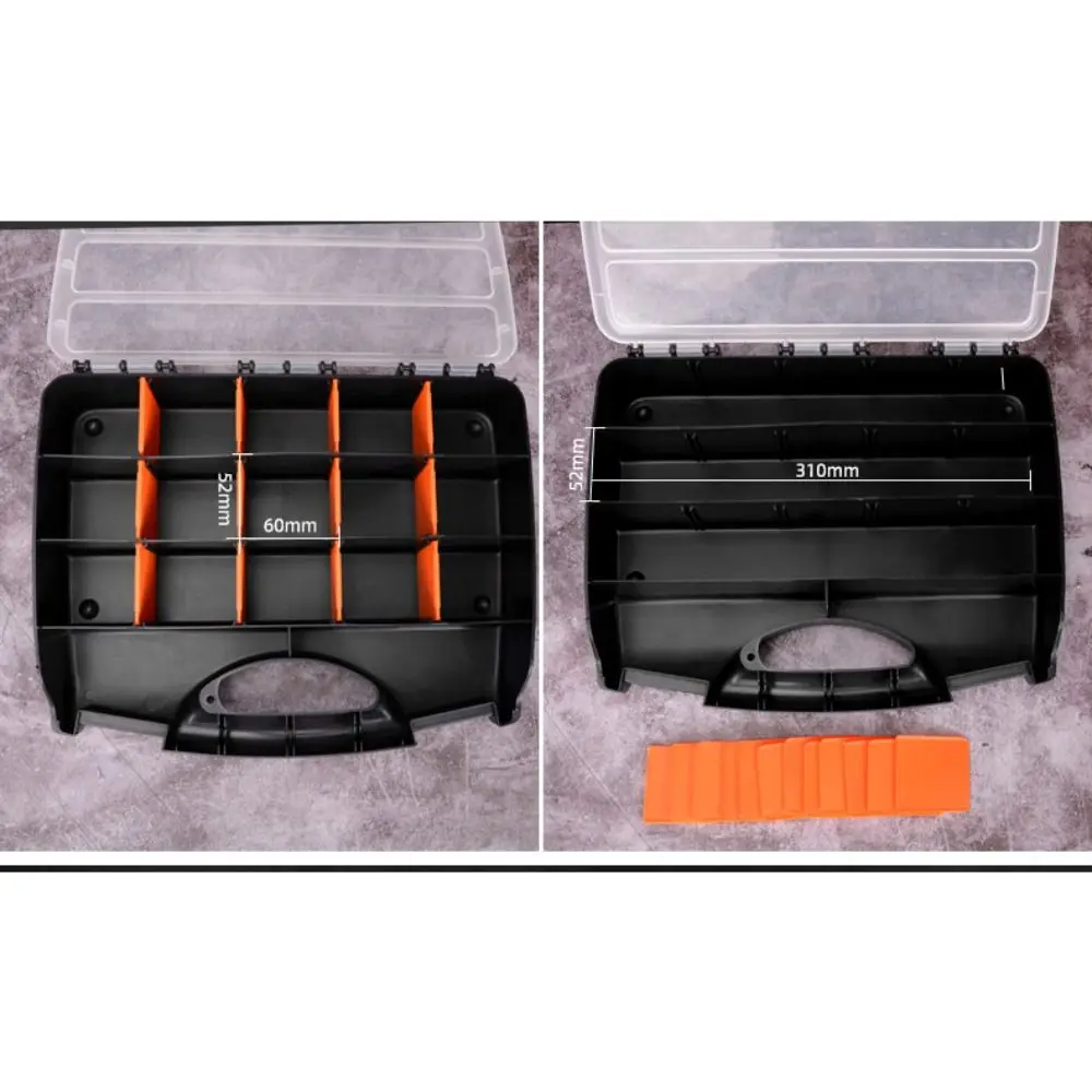 Durable Plastic Parts Box Screwdriver Hardware Tool Screw Storage Box Portable Metal Parts Auto Repair Tool Box