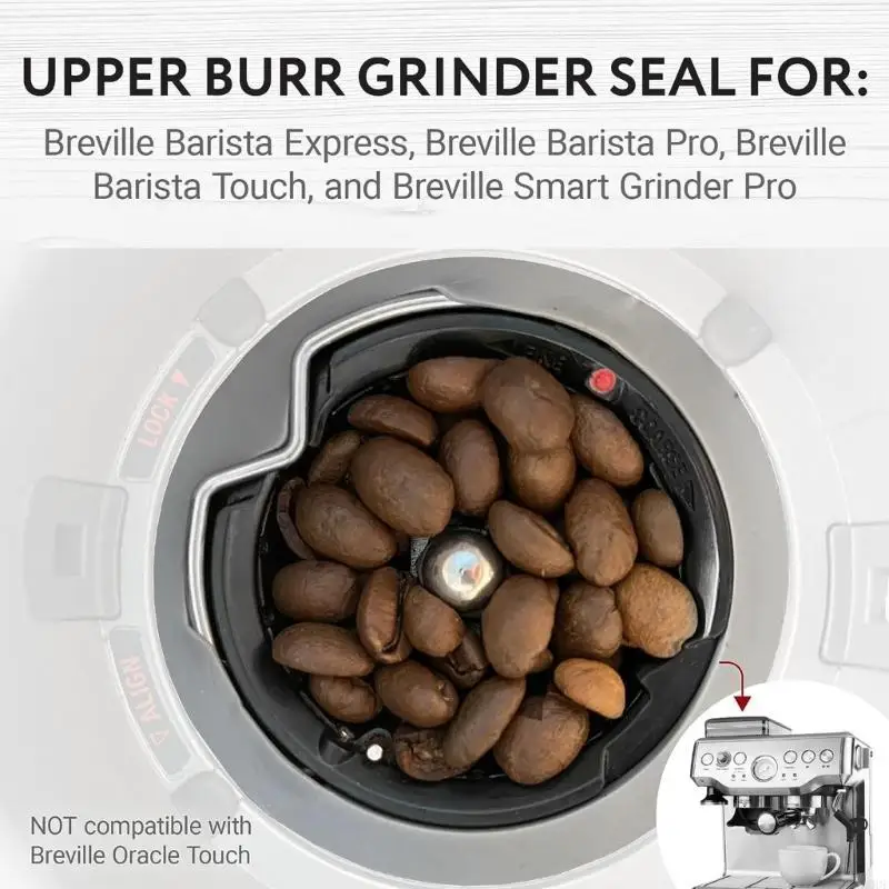 

Coffee Machine Gasket Dose HopperSilicone Head O Rings Coffee Machine Brewing Group Seal Fit for Upper Burr Rubber Seal