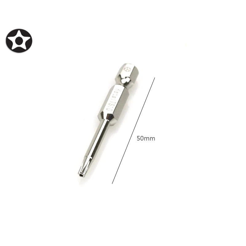 7pcs 50mm 5 Ceruzahegy torx Mágneses Csavarhúzó állítsa 1/4