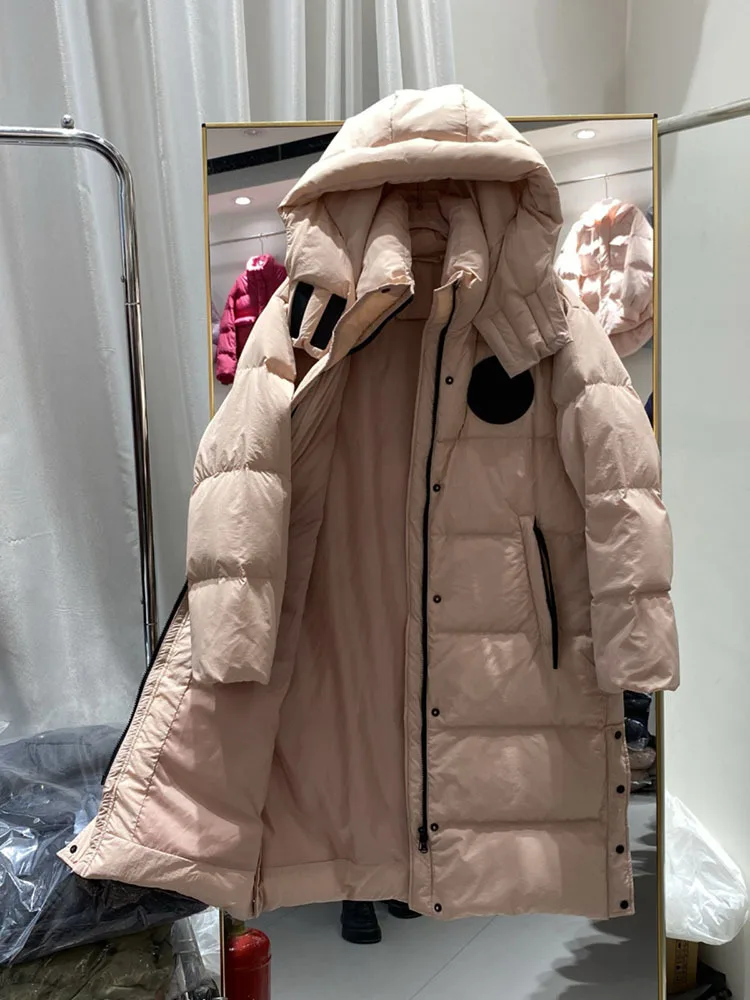 Down Jacket  Winter Long Large Quilt Thickened and Warm 90 White Duck Down Jacket Women\'s New 2024