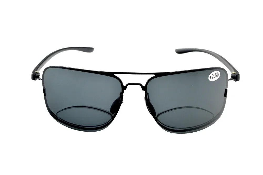 Pilot Frame Black Lenses See Near and Far Polarized Bifocal Reading SunGlasses 0.75 1 1.25 1.5 1.75 2 2.25 2.5 To 3.5