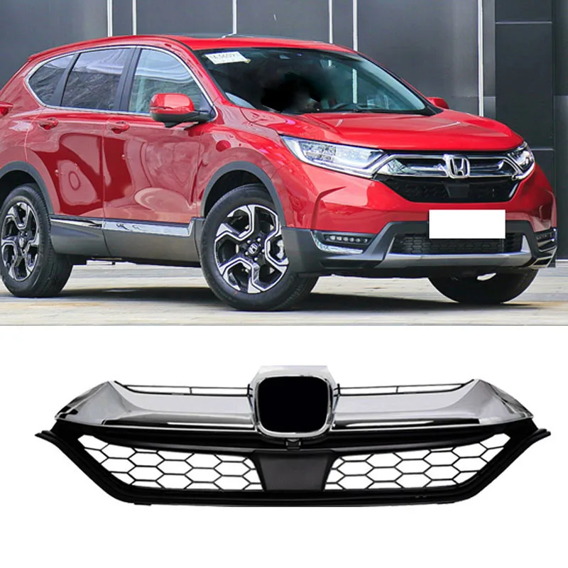

Front bumper mesh 2017-2019 For Honda CR-V CRV center grid Racing grills Grill Honeycomb Hood Car Accessories