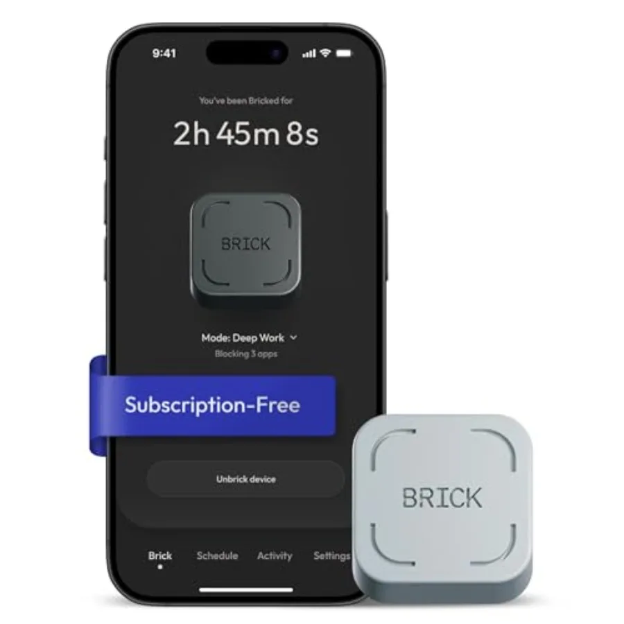 

The Brick Phone Acc Blocker Device for Cell Phones - Subscription-Free Phone Lock, Limits Smartphone Acc, Reduces Screen Time a