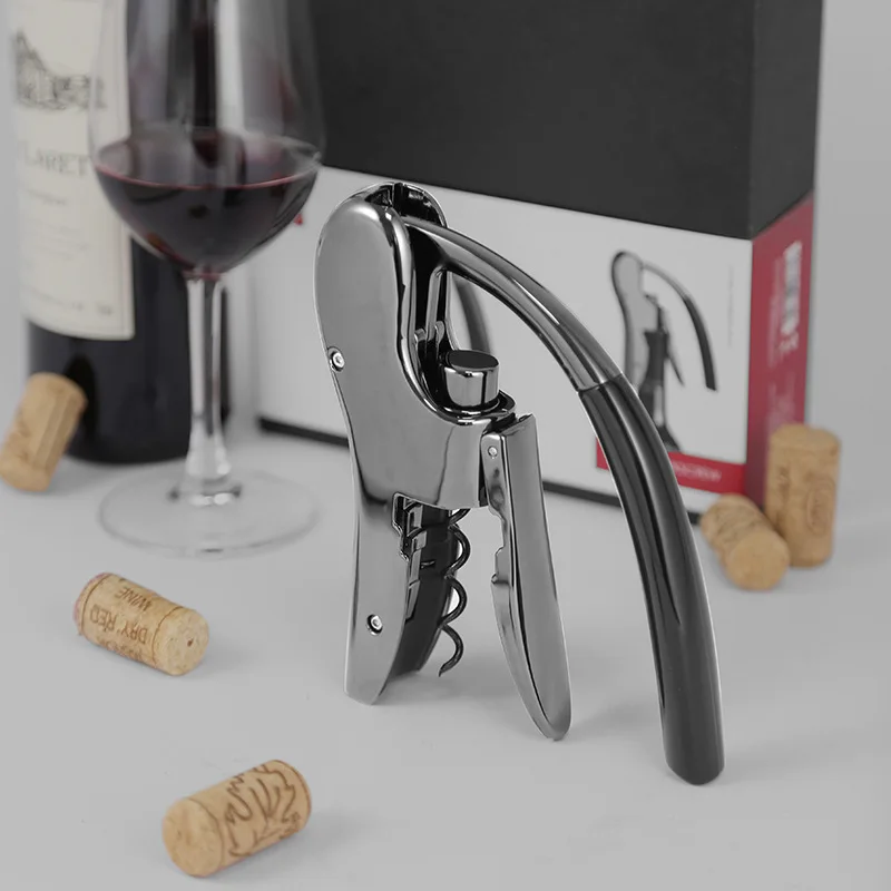 Semi-automatic stainless steel wine bottle opener Multifunctional wine cork screwdriver Advanced bottle opener