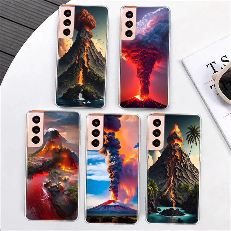 Volcanic Eruption Phone Case For Samsung A15 A25 A35 A55 Galaxy A70 A50 A40 A30 A20 A20E A20S A05S M12 M21 M30 M31 M32 M51 M5