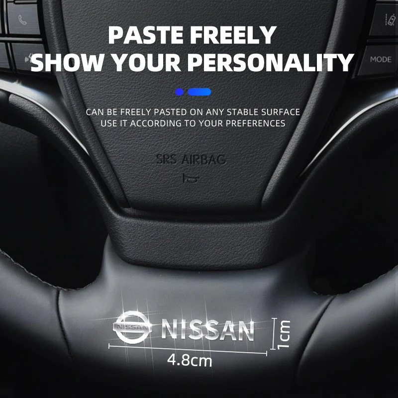 ثلاثية الأبعاد سيارة معدنية ملصقات الديكور الداخلي شارات السيارات التصميم لنيسان مورانو نافارا قاشقاي x-trail Patrol NV200 نيسمو جوك #2
