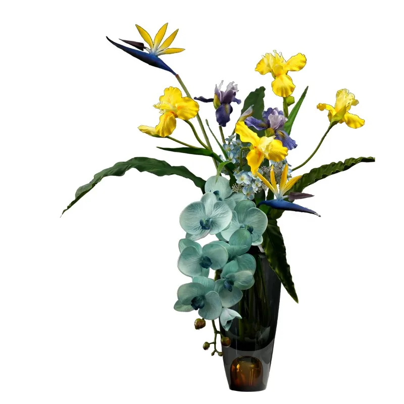 

ins wabi-sabi style Internet celebrity glass ultra-thick nice vase can be salted or sweet Nordic style home table