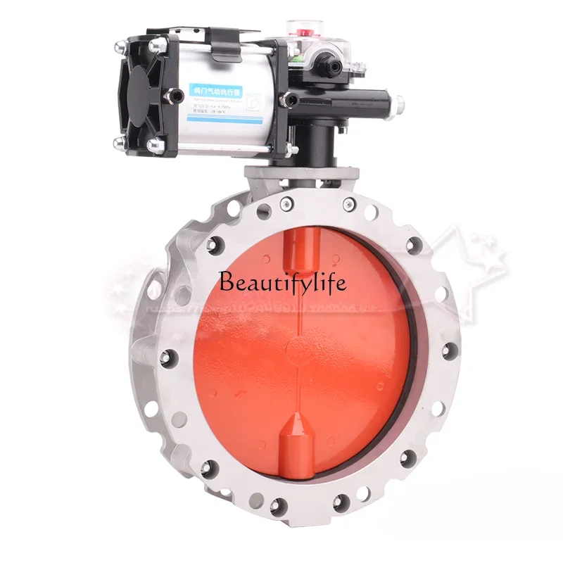 

Pneumatic powder cement special aluminum alloy dust butterfly valve DN100 150 200 250 300