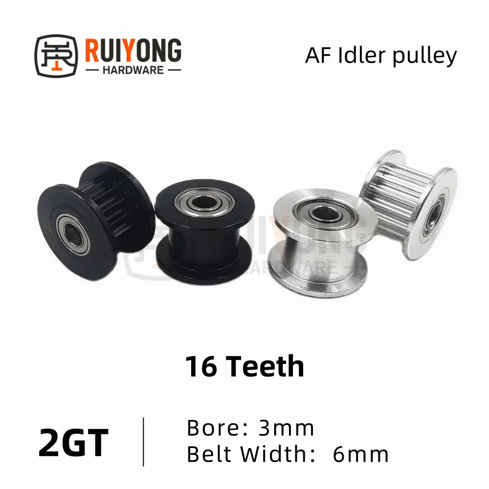 

GT2 Timing Pulley idler pulley 16Teeth AF Type Bore 3mm Belt Width 6mm Belt bearing 3D printed parts