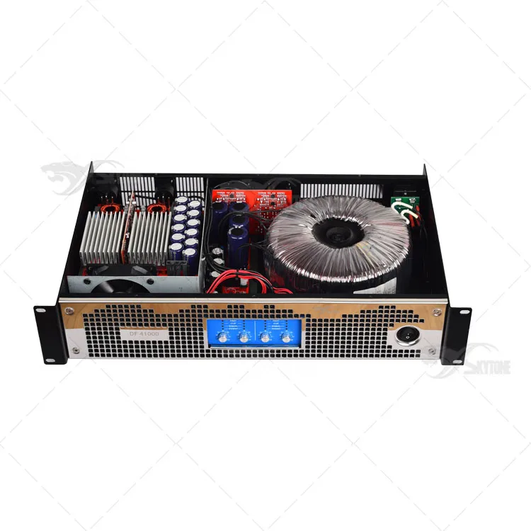DF41300 احترافي 4 × 1300 وات في مضخم طاقة عالي 8 أوم، مضخم صوت