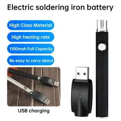 1100mAh 510 Thread Battery Pen Solder Iron Shaped Button Battery Set Heat Devices Adjustment Heating Kit Fitting With USB Charge