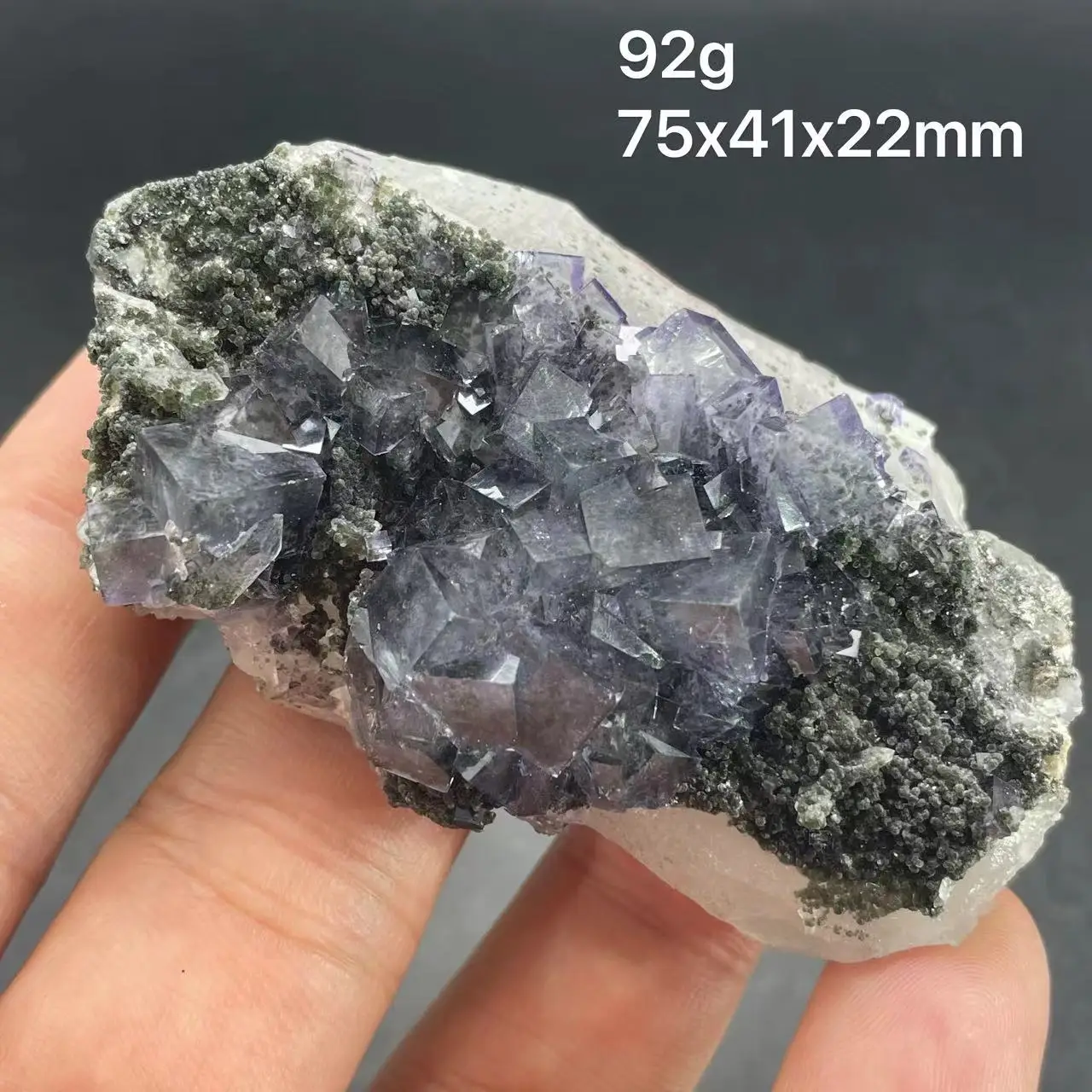 

new! 100% natural fluorite, quartz, green mica, cubic transparent mineral specimen, raw stone healing crystal from Yaogangxian