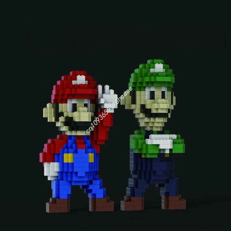 

924pcs MOC Italian Plumber & Br in Green Sculptures Building Blocks Christmas Party Favor Goodie Bag Option idea creative Gift