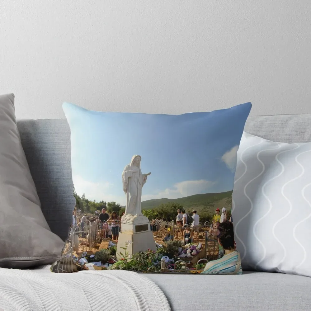 

Mary of Medjugorje Throw Pillow Christmas Throw Pillows Covers Room decorating items Custom Cushion Photo Bed pillowcases pillow