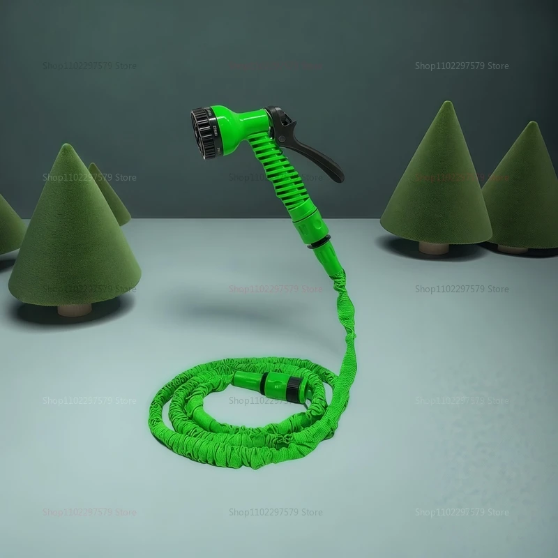 Retractable Magic Hose High-Pressure Car Wash Tool Water Gun Garden Watering Hose Household Car Cleaning and Gardening Accessory