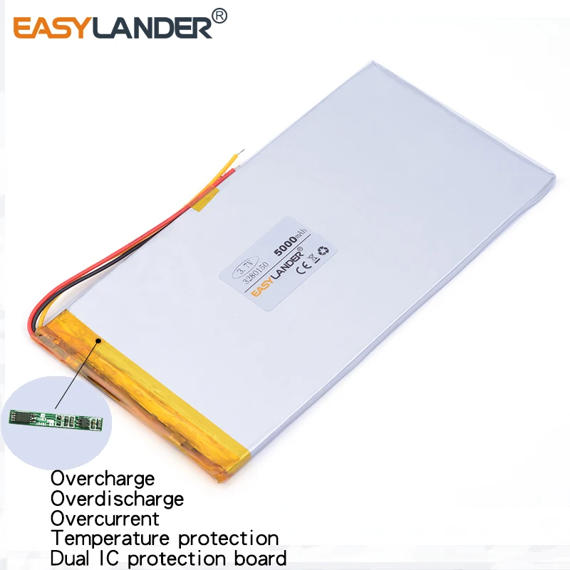 3 линии 3,7 В, 5000 мАч, [ 3280150 ] PLIB (полимерный литий-ионный аккумулятор) Литий-ионный аккумулятор для планшетных ПК, GPS, mp3, mp4, сотового телефона, динамика