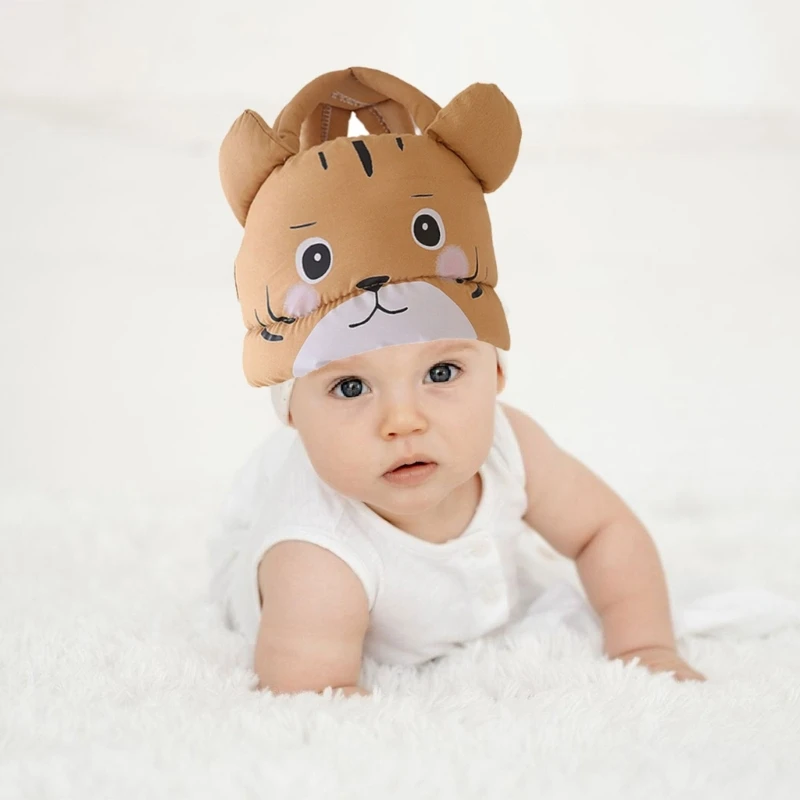 Safety Hat Head Protector Toddler Headguard for Running Walking Breathable Cartoon Animal Caps Toddlers Safety Helmets A2UB