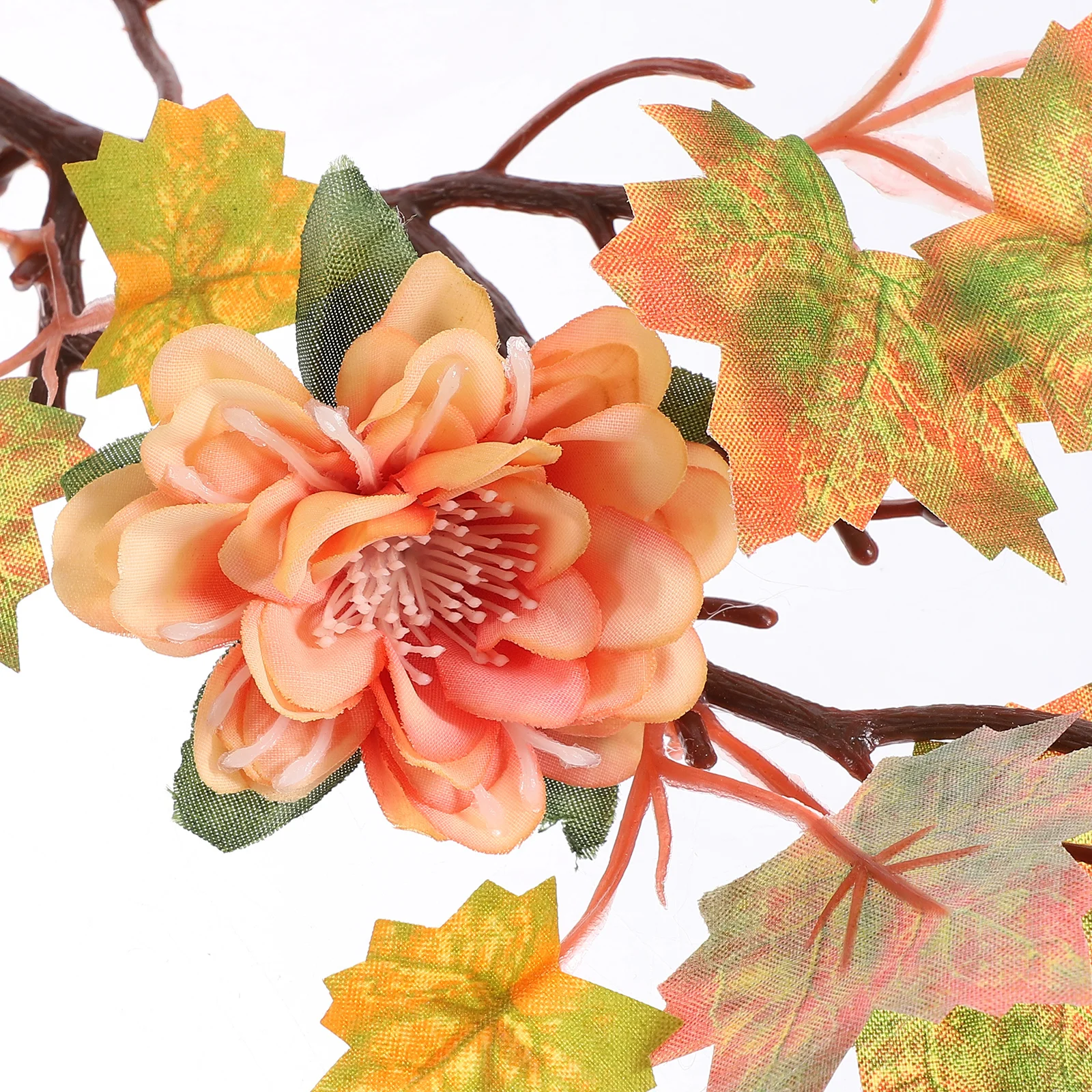 

2pcs Maple Leaf Branches Artificial Silk Flowers Home Decor Fall naments Thanksgiving Halloween Layout Accessories Faux Leaves