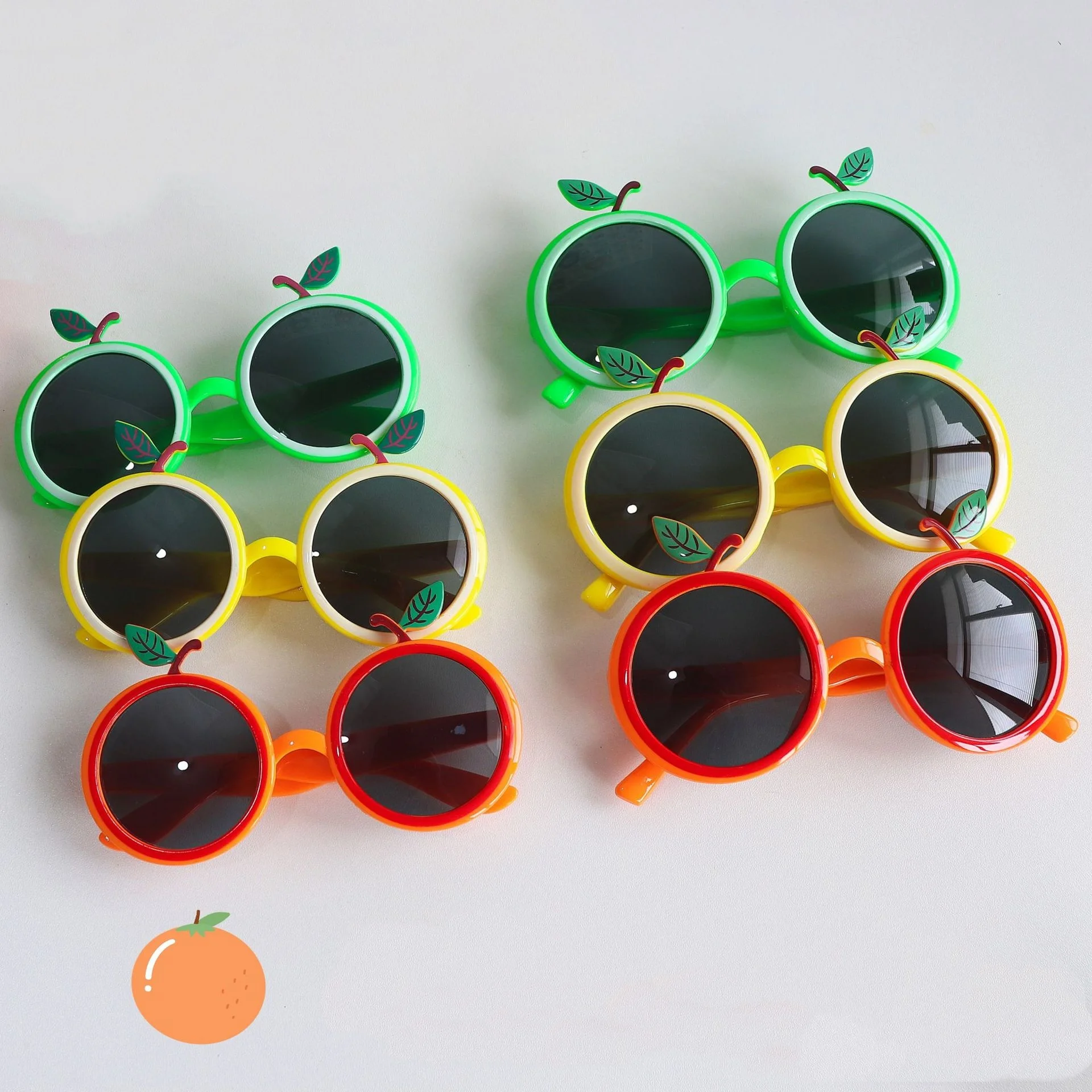 KLASSNUM Cute Sunglasses Cute Uv400 Eyeglasses Fruit Shaped Glasses Colorful Party Photo Props Beach Party Hawaii Beach Goggles