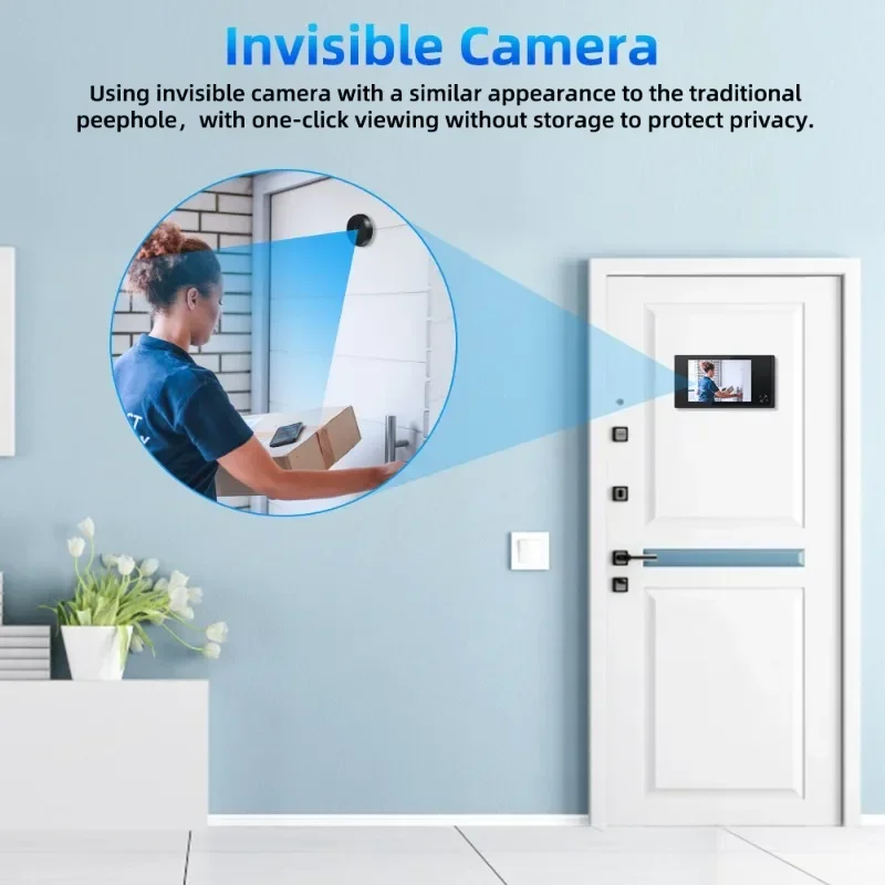 3.5 Inch Doorbell Peephole Viewer Digital Door Camera 120° LCD 1 Million HD Pixels Cat Eye Door Bell Outdoor Monitor