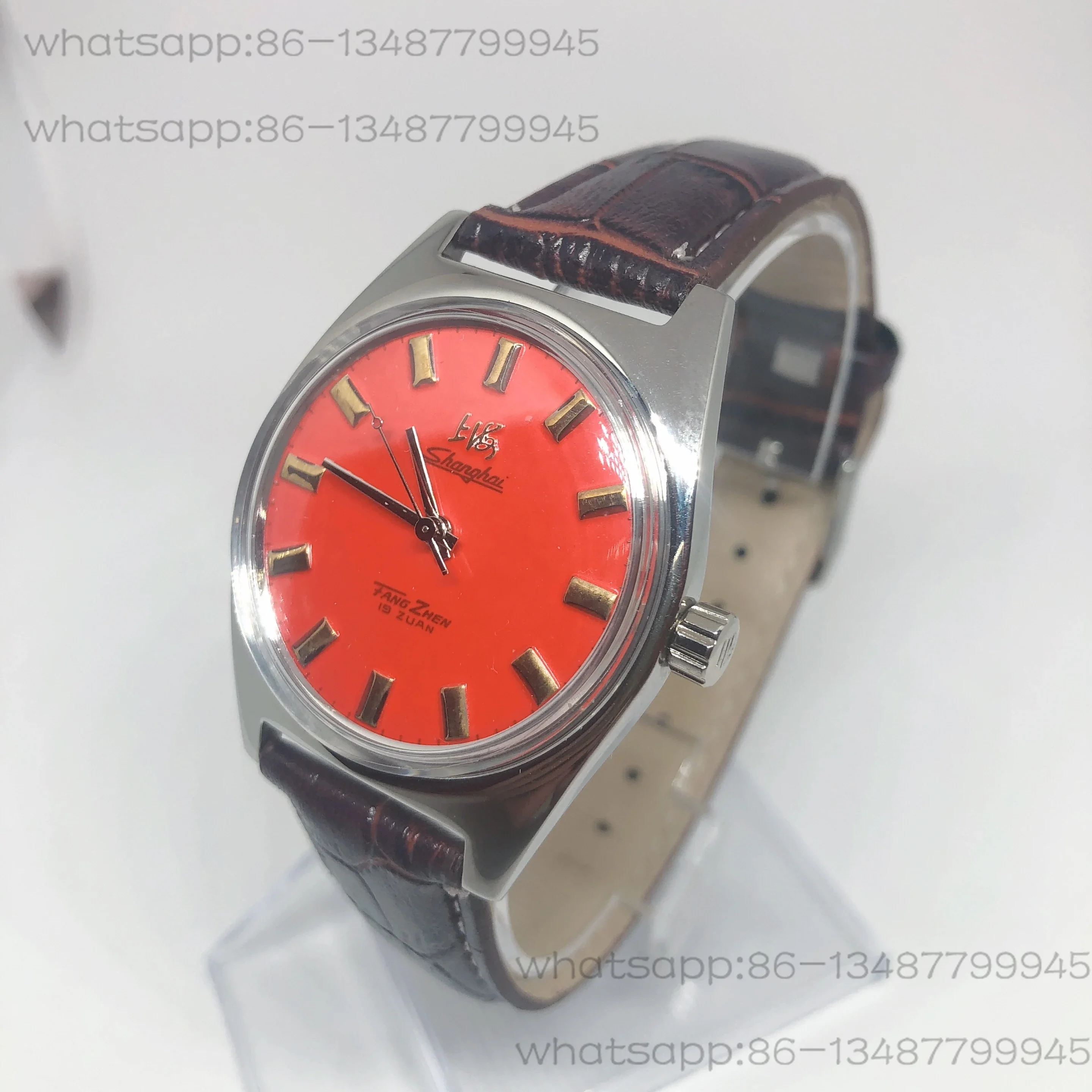 Commemorative Watch 7120 Manual Mechanical 19 Diamond Movement Business Watch Color Plate All-steel -made Second-hand