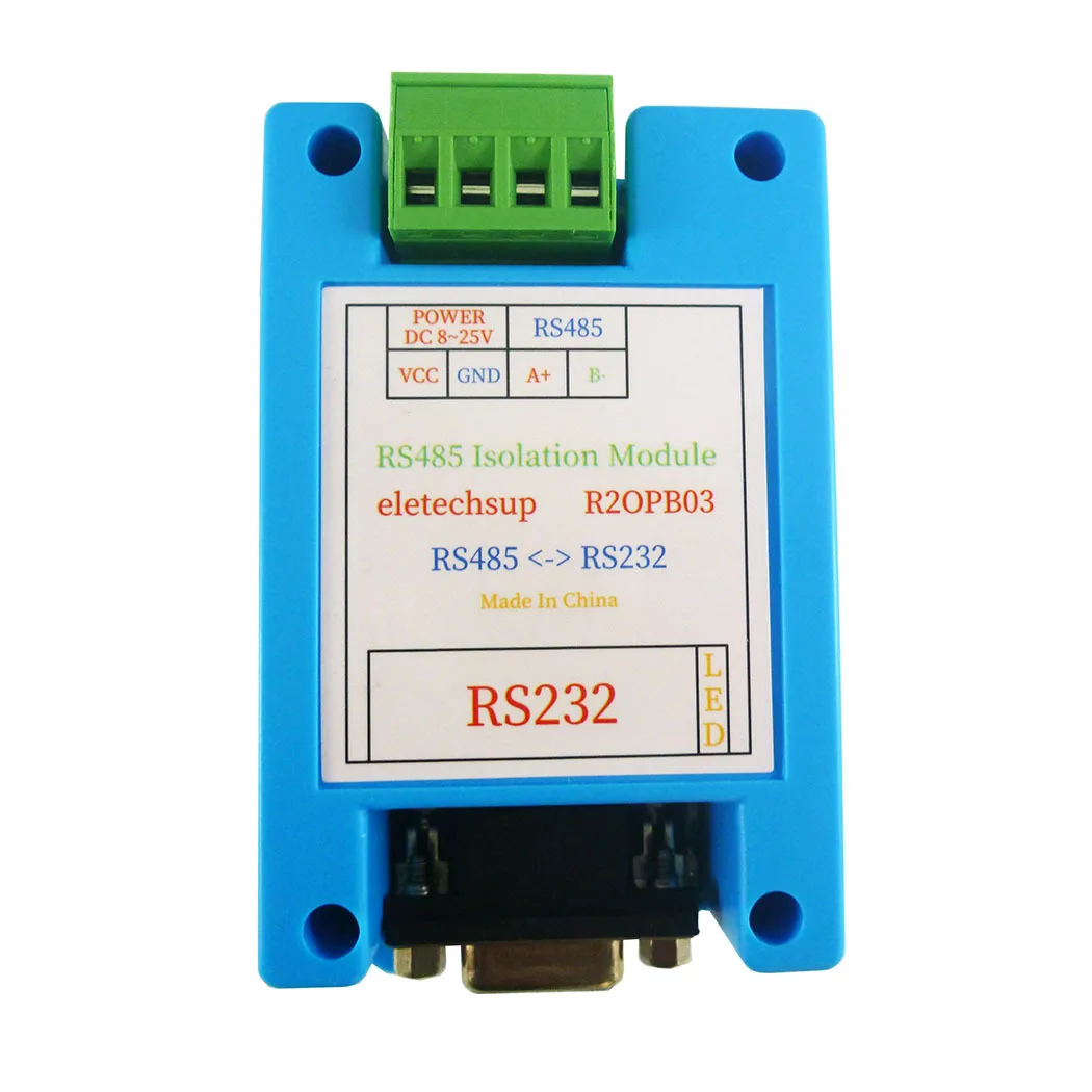 

DC 12V 24V Industrial Grade RS232 to RS485 Isolator Converter PC COM Serial Port UART for Modbus RTU PLC Analog Digital IO HMI