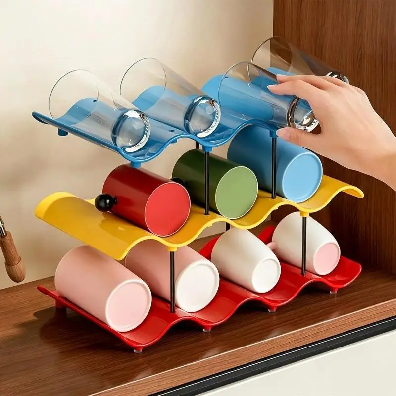 2/3/4 Tier Water Bottle Organizer Rack With Wide Height Interval Large Capacity For Kitchen Pantry Cabinet Home Storage