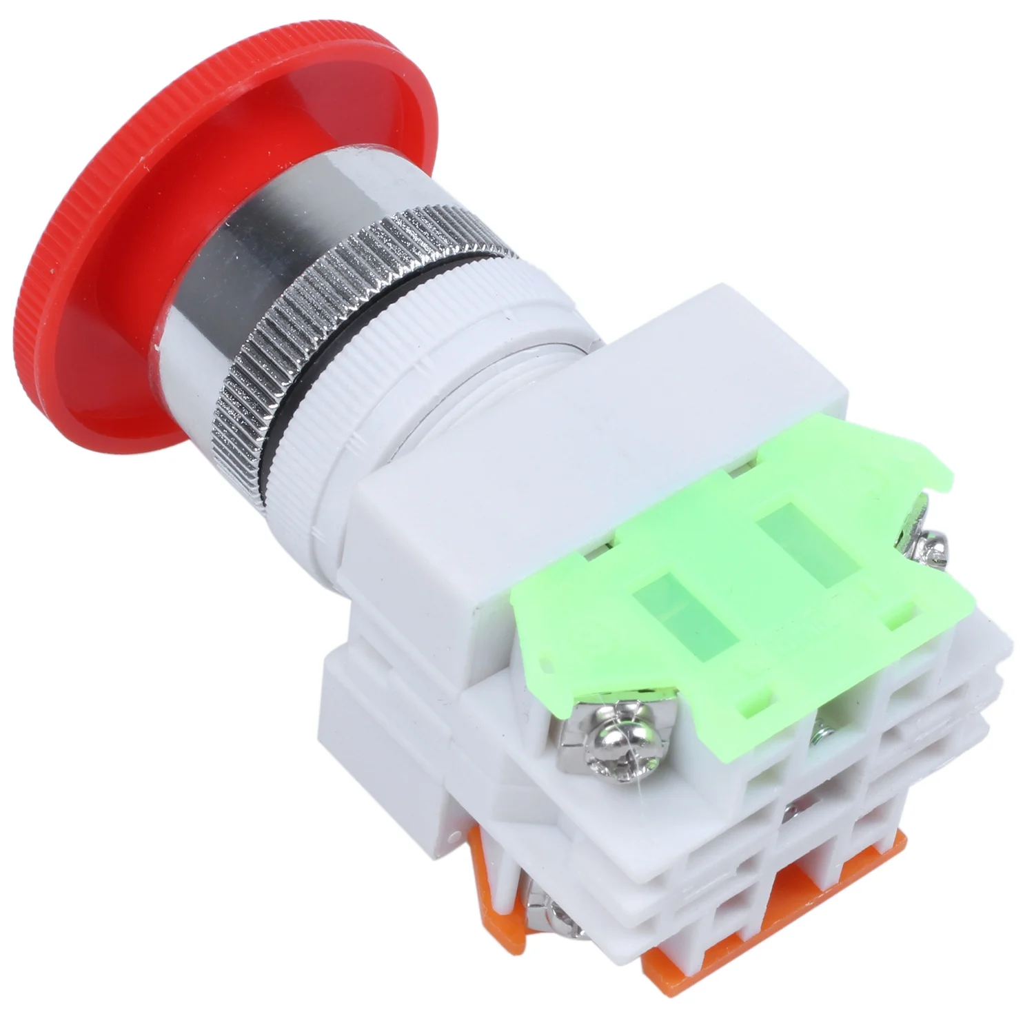 Red Mushroom Cap 1NO 1NC Emergency Stop Push Button Switch AC 660V 10A