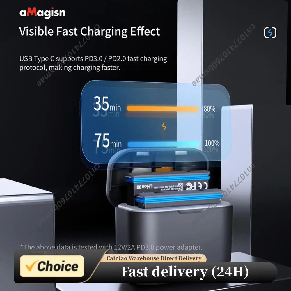 

Мини-портативный чехол для быстрой зарядки, легкий отсек для хранения аккумуляторов и зарядных устройств, аксессуары для аккумулятора Insta360 One X2