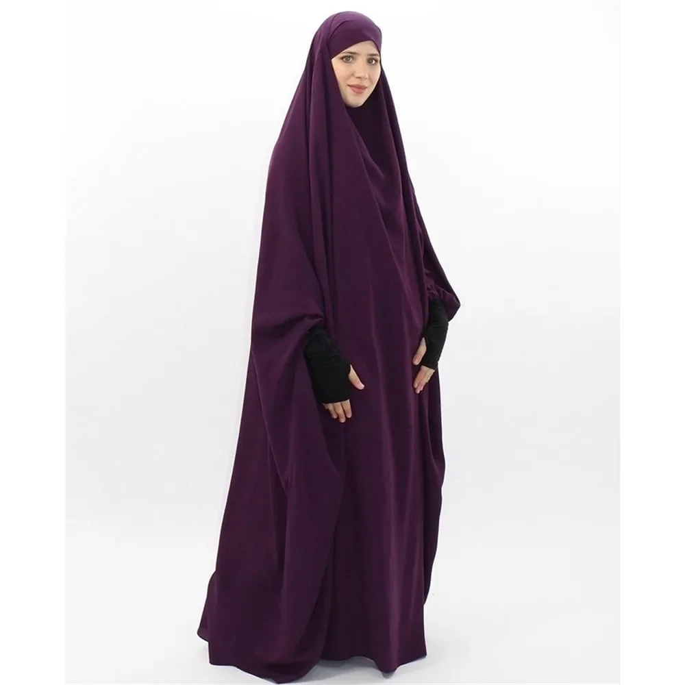 Eid Hooded Abayas Abaya Women Muslim Prayer Garment Maxi Dresses Ramadan Overhead Hijab Arab Robe Islamic Burqa Long Khimar Gown